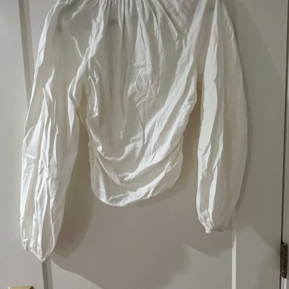 Reformation Cream Ruched Blouse - Picture 2 of 5